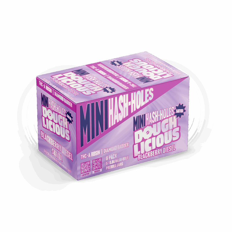 Doughlicious Mini Hash Holes - Blackberry Diesel Display