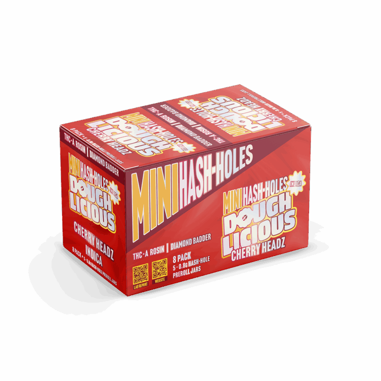 Doughlicious Mini Hash Holes - Cherry Headz Display