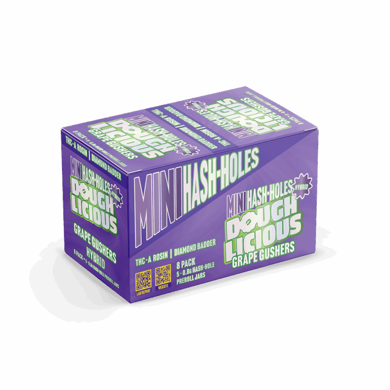 Doughlicious Mini Hash Holes - Grape Gushers Display