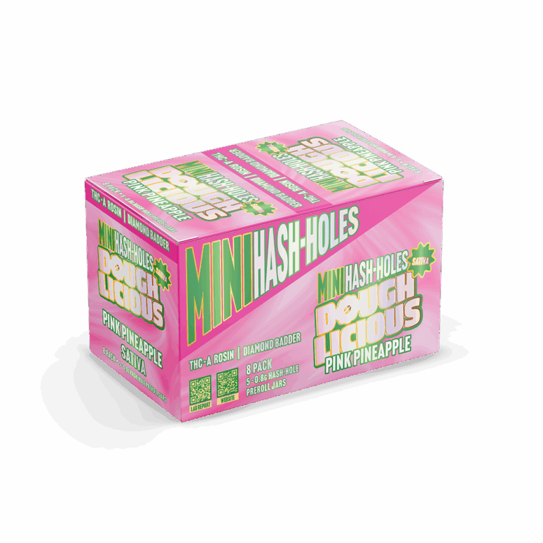 Doughlicious Mini Hash Holes - Pink Pineapple Display