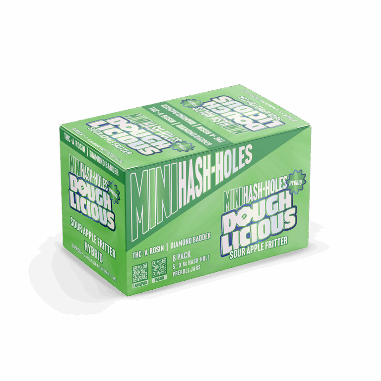 Doughlicious Mini Hash Holes - Sour Apple Fritter Display