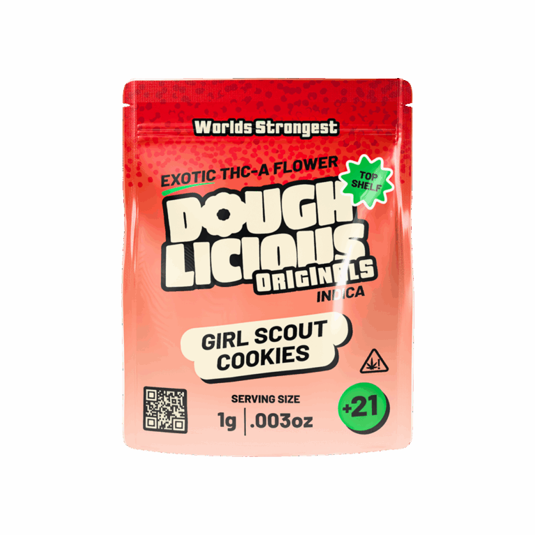 Doughlicious Originals 1G Mylar Bag - Girl Scout Cookies Bag Front